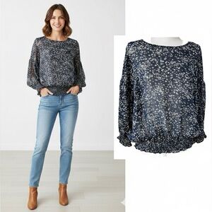 🌸 Reitmans L Floral 3/4 Sleeve Top  Feminine & Effortless Chic